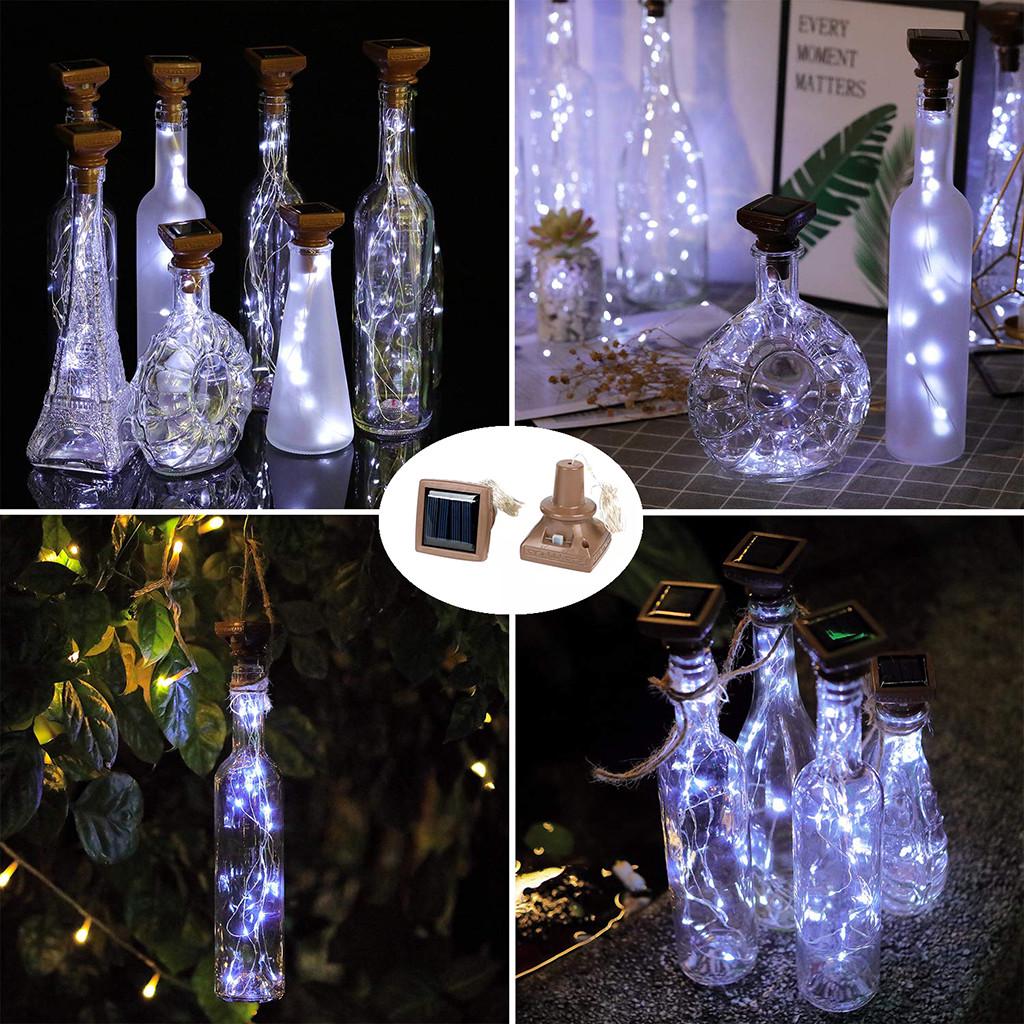 1Pcs Solar Energy Cork Shaped LED Light  Light Wine Bottle Lamp Decor