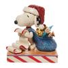 Enesco Jim Shore Peanuts Santa Snoopy Christmas List and Toy Bag Figurine Multicolor 3.97"