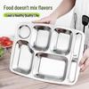 Shengjia Thickened 304 Stainless Steel 6-Compartment Meal Plate