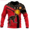 2026Australia Men's Hoodies 3D Full Printing Kangaroo Autumn Long Sleeve Casual Australia Flag Streetwear Designer Hooded Hoodie