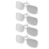 4Pcs Solar Eclipse Glasses Plastic Safe Clip On for Direct Sun Viewing Observing