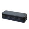 In-Stock Black Ostrich Pattern PU Leather Watch Storage Box with Dustproof Zipper Bag
