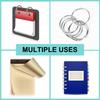 Uxcell Binder Rings for Home Office Can Be As 5cm Inner 6 Pieces Loose-Leaf Use, Keychains, Open/Close, Metal, Silver, Diameter,