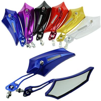 Espelho Retrovisor Traseiro Universal de Alumínio para Bicicleta Elétrica e Motocicleta com Rosca Direita de 8mm