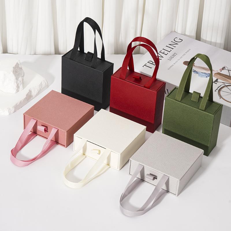 Jewelry Drawer Organizer Box Ring Earring Bracelet Necklace Pendant Portabl Storage Paper Case Jewellery Packaging Display