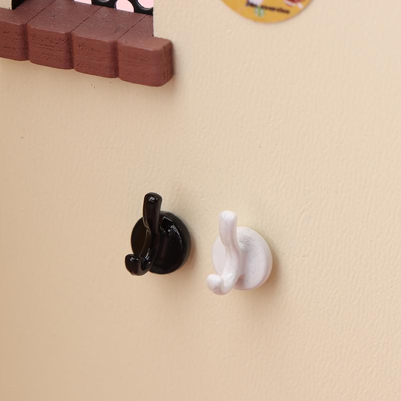 3Pcs Dollhouse Mini Clothes Hat Hook Dollhouse Simulation Wall Hook Model For 1/12 Dolls House Decor Accessories
