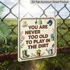 2D Flat - 1pc, Vintage Metal Aluminum Decorative Sign, Gardening Positive Lifestyle Slogan, Retro Wall Decor, Home Decoration Suitable for Garden