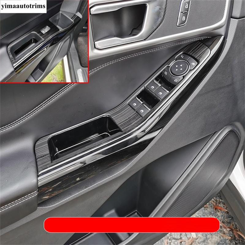 Car Door Window Glass Lift Buttons Control Switch Panel Cover Trims For Ford Explorer 2024 2025 Accessories