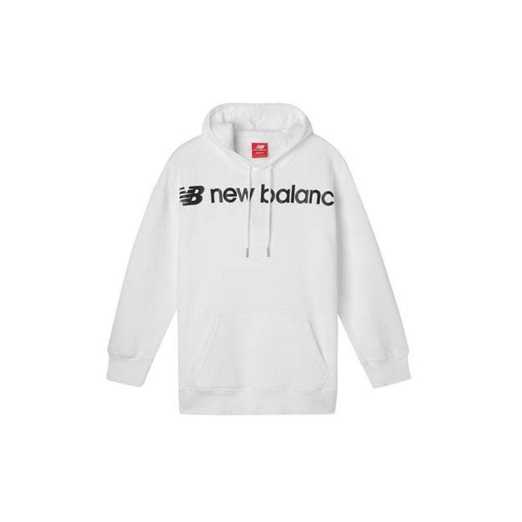 New Balance Sweatshirts Women's White Hooded Moderate Regular AWT93595-WT