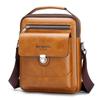 WEIXIER Bolso Bandolera de Cuero para Hombre Bolso Mensajero Clásico Impermeable Maletín Bolso Satchel Bolso de Viaje