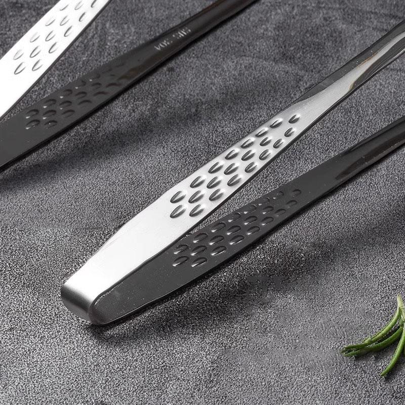 Professional Stainless Steel BBQ Tongs for Outdoor Camping Kitchen Multi Function Food Clamp Commercial Grilling Tools