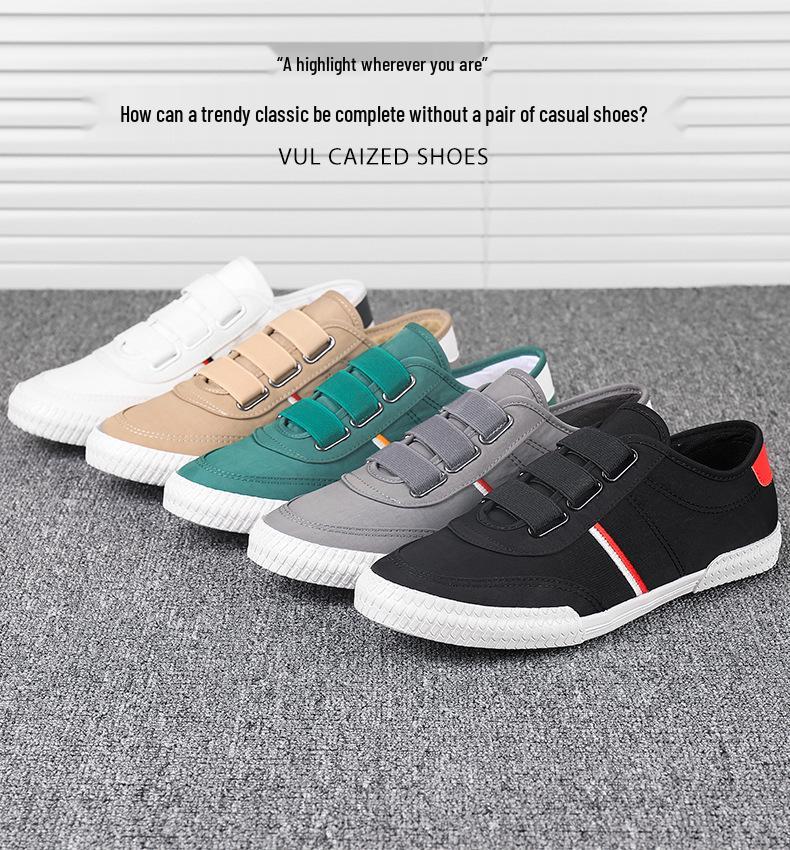2026 Spring Men's Breathable Canvas Slip-On Shoes - Trendy, Fashionable, Classic Low-Tops