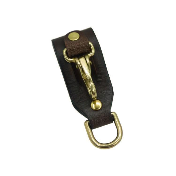 Belt Accessories Trendy Brass Belt Buckle Retro Aramco Kaji Belt Pendant Outdoor Keychain