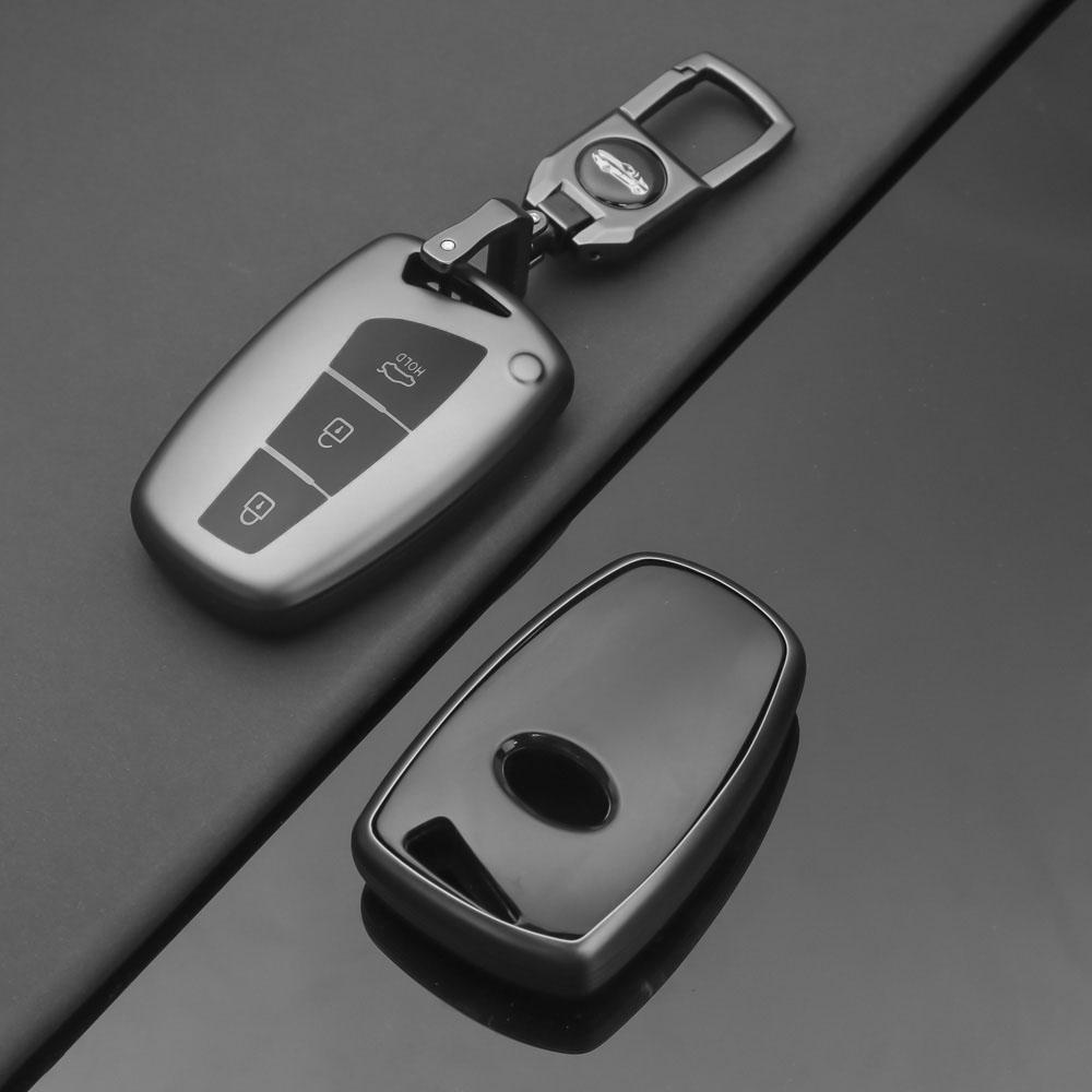3 4 Buttons Car Key Case Shell For Hyundai Santa Fe Sport Ix45 Equus Centennial Genesis G80 Grandeur Azera 2013- Cover Fob