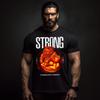 Bear Men Cotton TShirt Athletic Gym Workout Graphic Style Black - Men's Summer Cotton Graphic Tee
