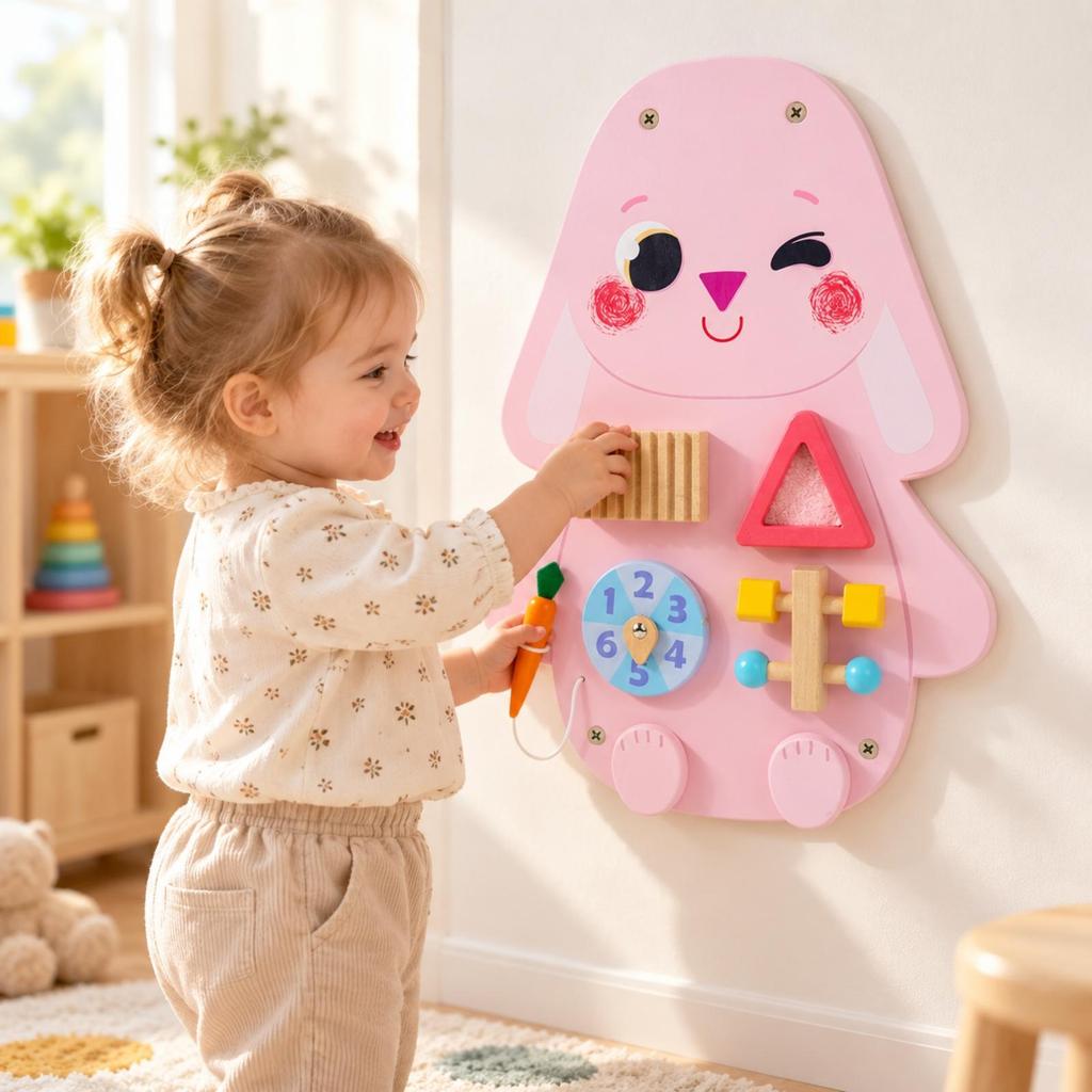 Wall-Mounted Child-Centered Activity Board Educational for Nursery
