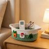 Xmas Theme Christmas Woven Storage Basket Cotton Rope Small Item Storage Bin  Desktop