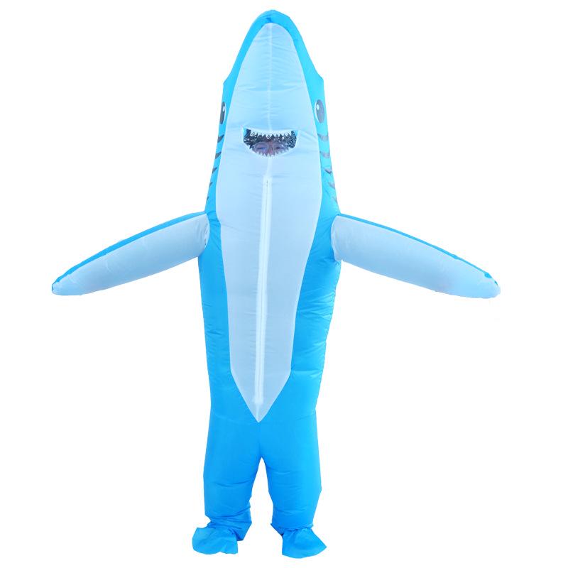 Hilarious Inflatable Shark Costume Plush Toy for Party or Halloween Performance
