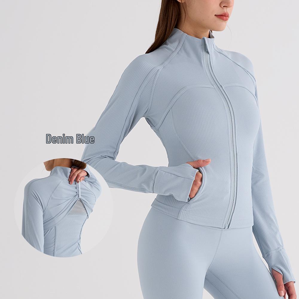 

Женская куртка для йоги с длинным рукавом, облегающего кроя - Дышащий, быстросохнущий фитнес-топ XL