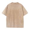 Retro Streetwear 230G Pure Cotton Distressed Men's T-shirt, Solid Color, Loose Fit, Short Sleeve