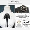 Korean Women'S Bow Tie Brooch Black Rhinestone Pearl Shirt Collar Pins Fashion Bowknot Bowtie Ribbon Wedding Party Necktie