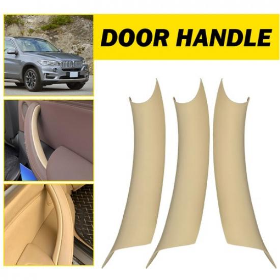 

Interior Door Handle Pull Trim Cover Set 3Pcs Beige Fits BMW X5 F15 X6 F16 US