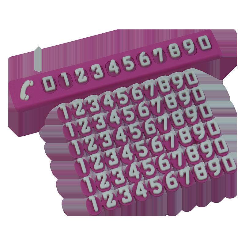 Colorful Car Phone Number Plate: Temporary Parking Solution & Interior Accessory