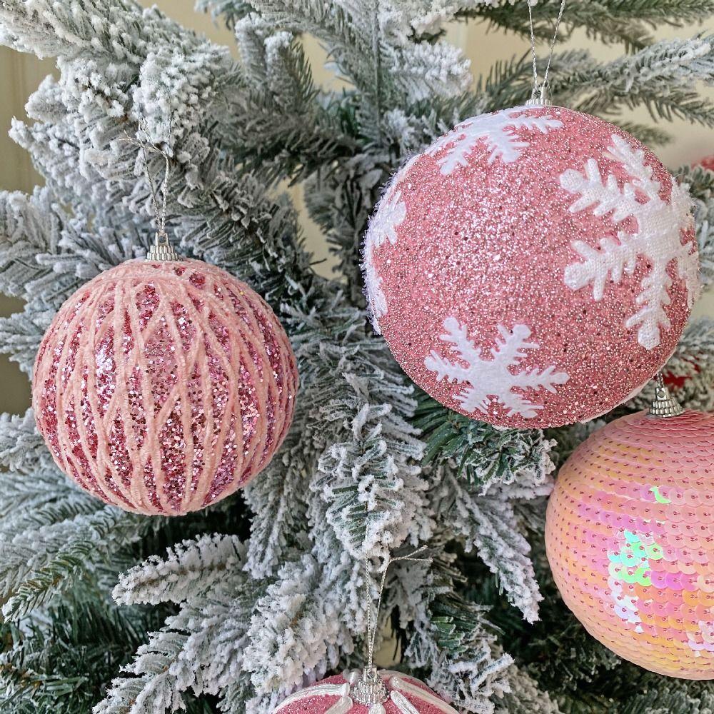 Glitter Sequin Christmas Balls Pendant 10cm Merry Christmas Decor  New Year Gift