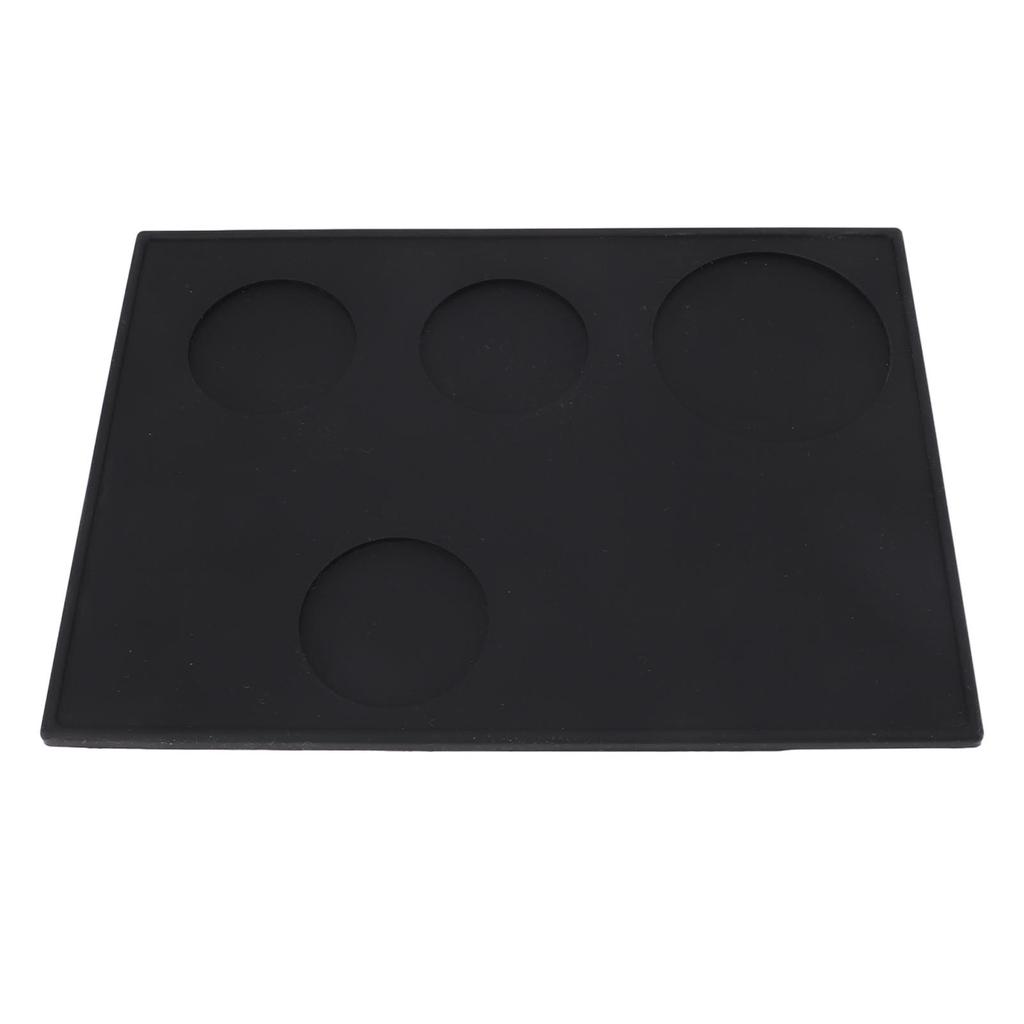 Coffee Tamping Mat Silicone Anti Slip Multiple Slots Coffee Tamper Pad for Home Kitchen Bar Coffee