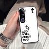 Retro Cross Letter Print Phone Case for Vivo V40 Lite 5G Y200 Acrylic TPU Hybrid Shockproof Cover