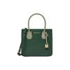MK Mercer Lock Accordion Letter Logo Color Block Commuter Faux Leather Crossbody Handbag Medium Women Handbag Green 30H8GM9M8T-347