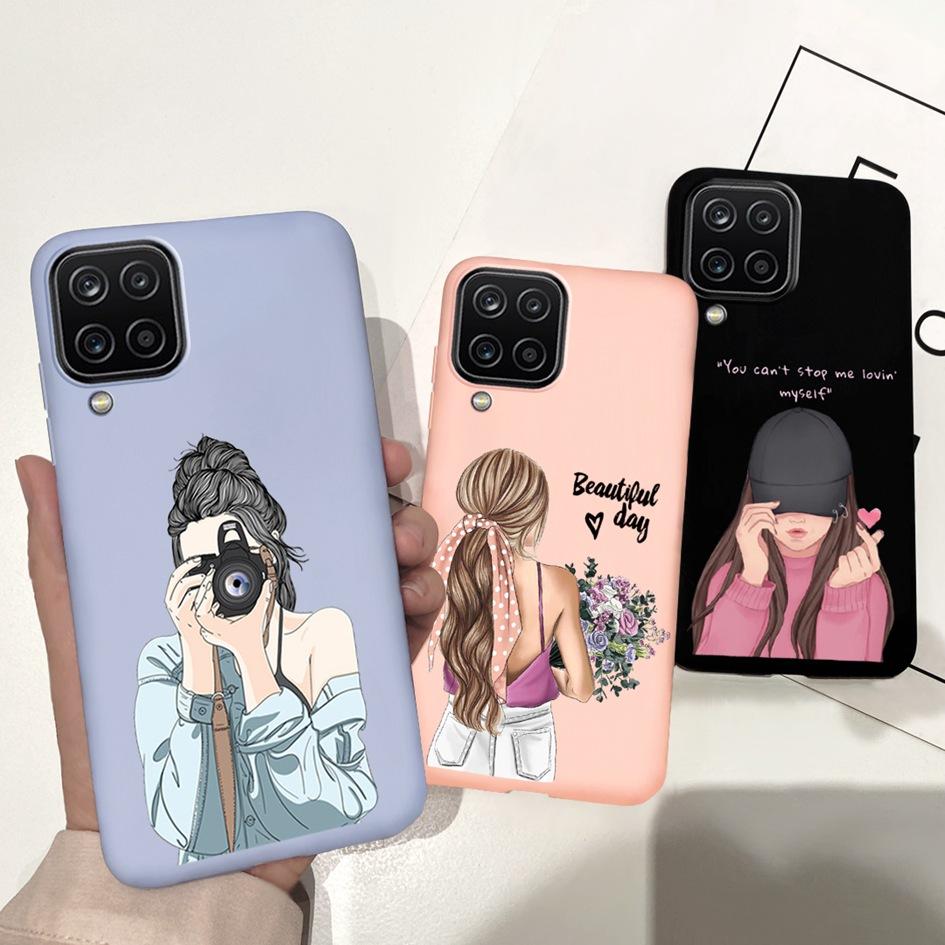 For Samsung Galaxy A12 Case Samsung A42 5G Lovely Heart Cover Back Fundas For Samsung A 12 SM-A125F SM-A426B A 42 5G Phone Cases
