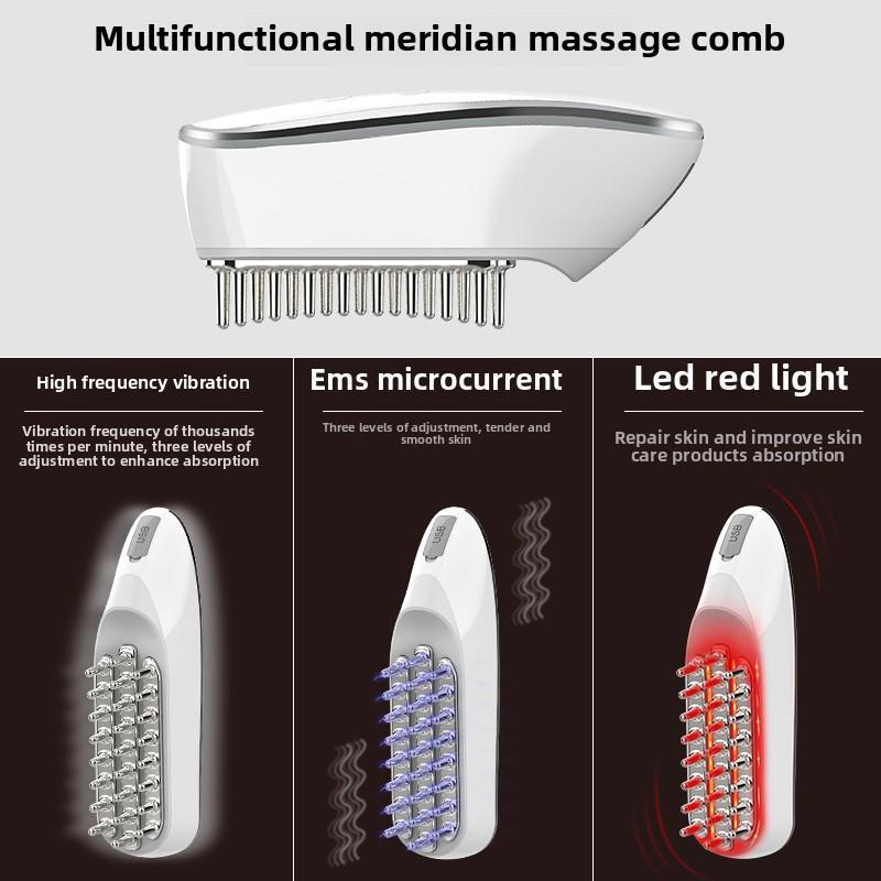 EMS Micro Current Massage Comb Red Light Hair Care Comb Skin Medicine Device Multifunctional Meridian Massage Comb