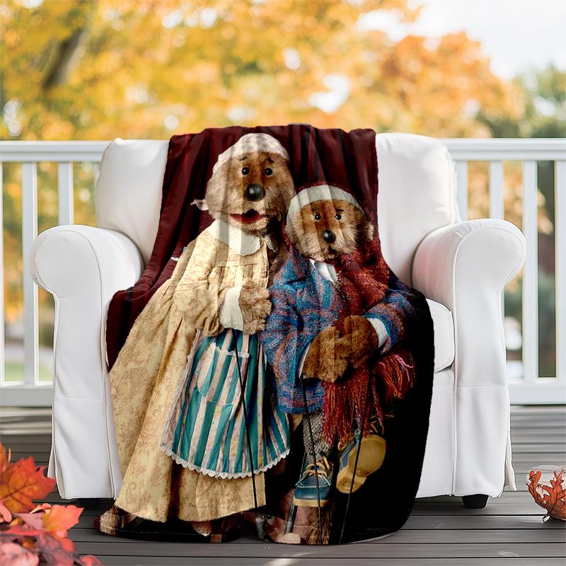 Emmet Otter's Jug-Band Christmas Theme Printed Blanket - Perfect for Couch, Bed, Travel & Outdoor Use | Machine Washable, Cozy & Durable.