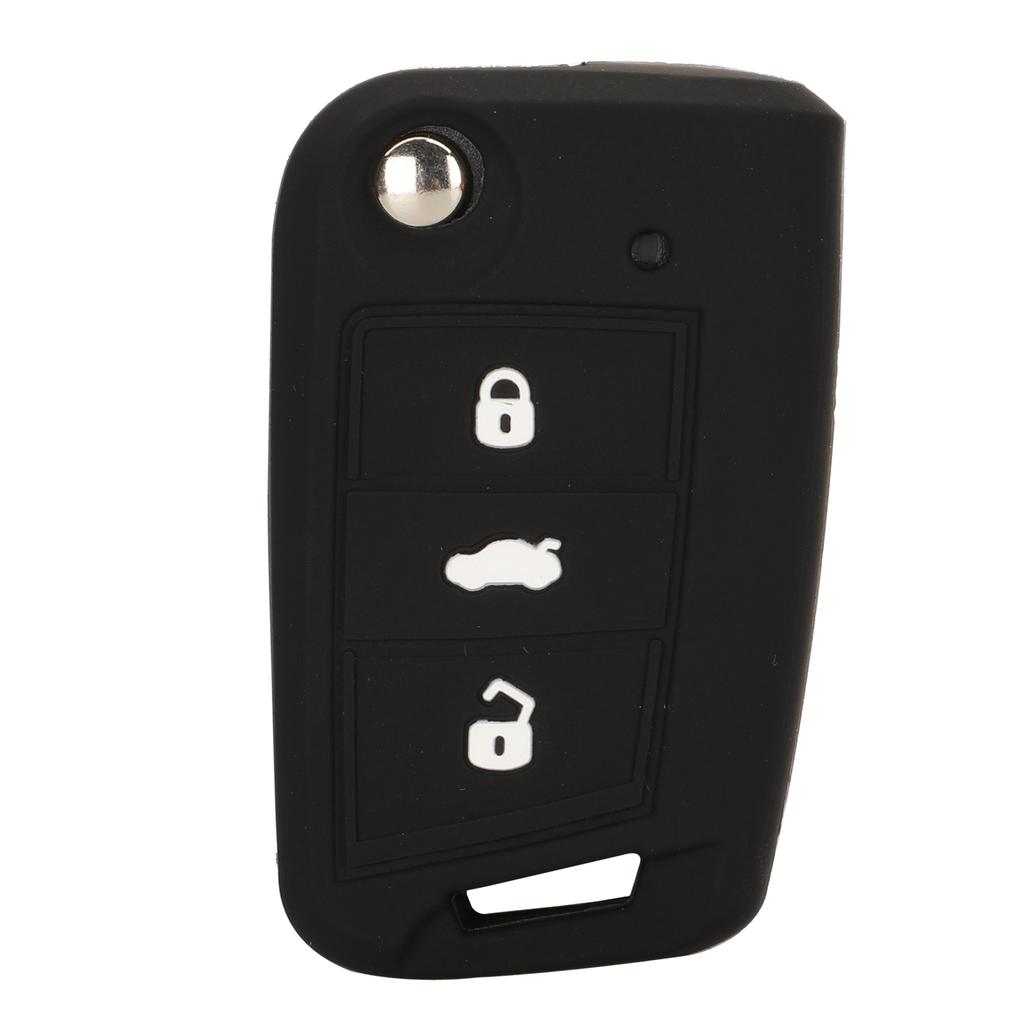 Jingyuqin 3 Button Silicone Key Fob Cover Case For VW Polo 2016 Golf 7 MK7 For Skoda Octavia Combi A7 For SEAT Leon Ibiza CUPTRA