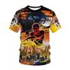 Herremode 3D-printet Herre T-shirt Rund Hals Kort Ærme Trendy Streetwear