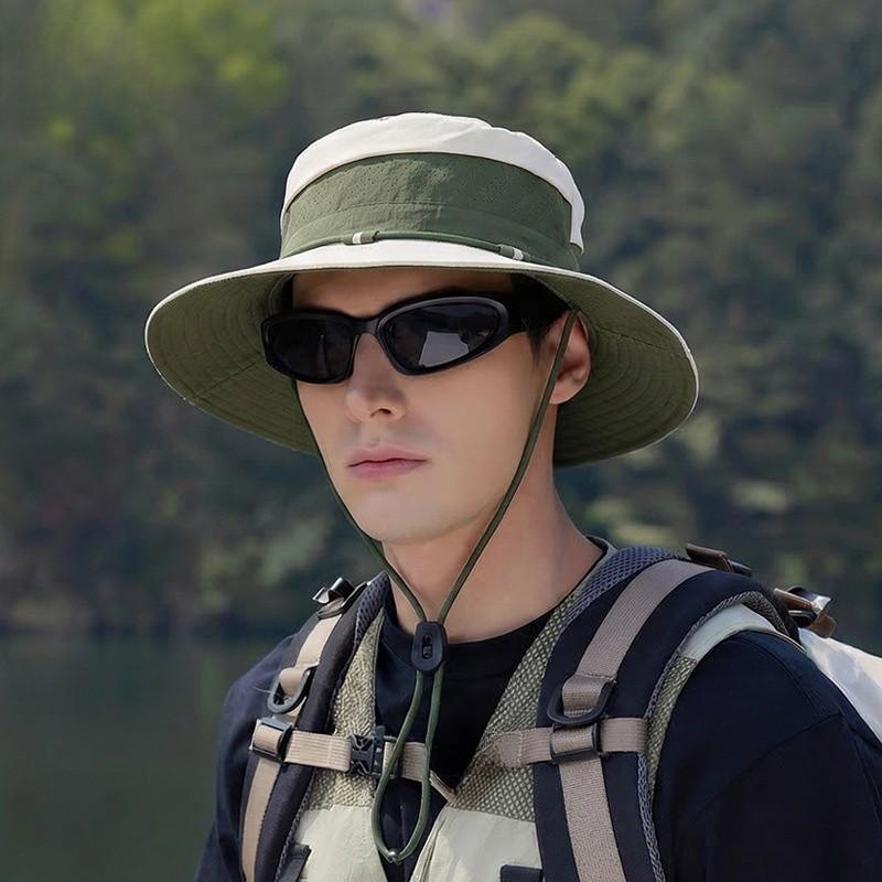 Summer Foldable Sun Hat With Wide Brim For Outdoor Men And Women