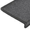 Vidaxl Maty Na Schody 15 Szt. 65X21X4 Cm Ciemnoszary Prostokątny Brzeg