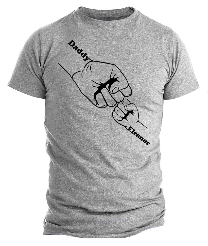 Daddy Child Fist Bump Fathers Day Shirt Custom Dad Shirt Personalized Tshirt S