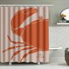Red Crab Shower Curtain Waterproof Bath Decorative Bathroom Decor Modern Home Living Room Decoration Customizable Size Options A