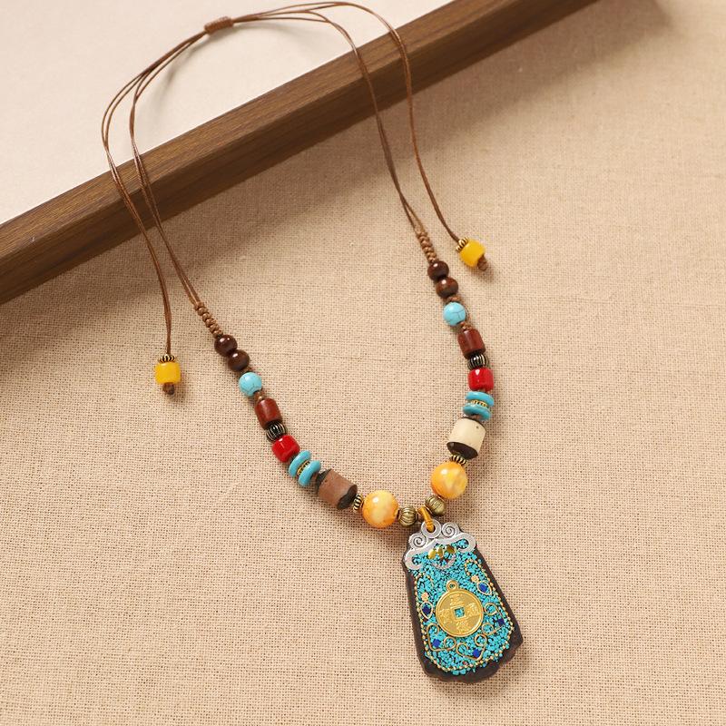 Necklace Nepalese Thangka Pendant Tibetan Retro Exotic Niche Long Sweater Chain Women