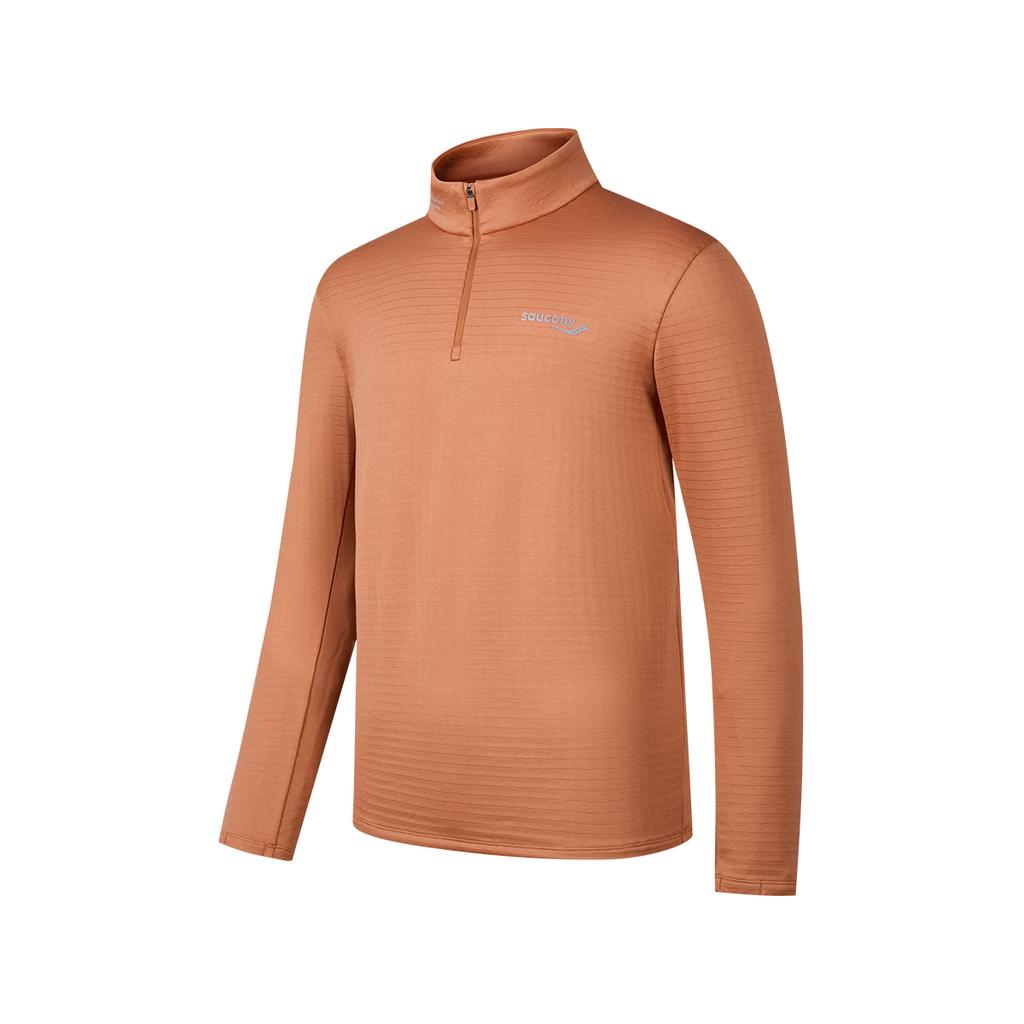 Saucony Stand Collar Letter Comfortable Knitted Sweater Men sweater Gingerbread-Orange SA2259HZ01T-OG016