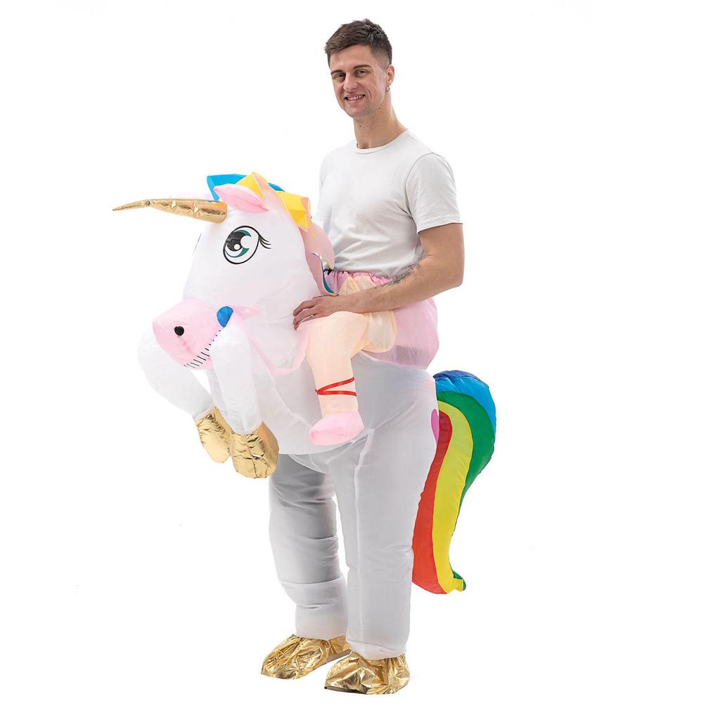 Colorful Inflatable Unicorn Costume for Stage Performance and Halloween