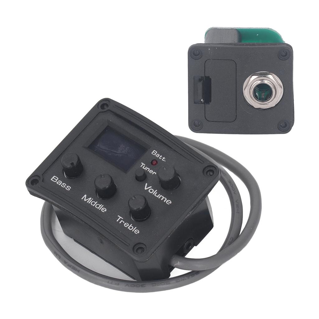 Ukulele Preamp Amplifier Equalizer LCD Screen 3 Band Ukelele Pickup Preamp Equalizer