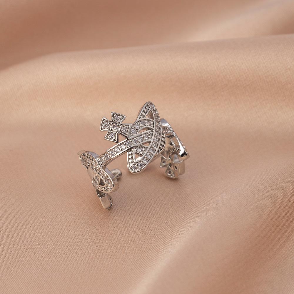 

Роскошное женское кольцо с открытой шинкой и цирконом от императрицы Цыси - Не тускнеющее, Элегантный дизайн