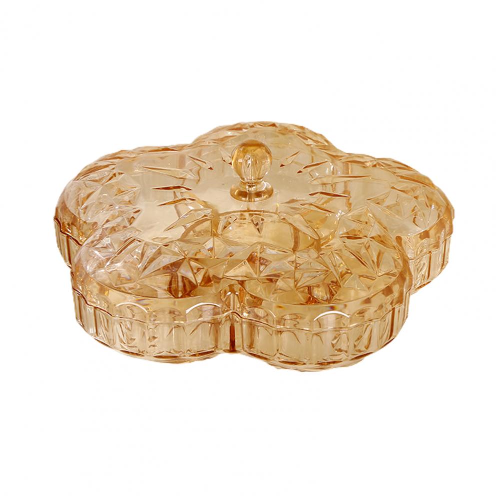 With Compartments Divided Serving Tray with Lid Veggie Tray Portable Snack Box Food Container for Biscuits, Candy, Fruits, Nuts