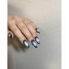 Artificial Nail Glazed Space Aurora Gradient Cat Eye Almond Phototherapy Nails Fake Nails Set With Glue Reusable Press on nails