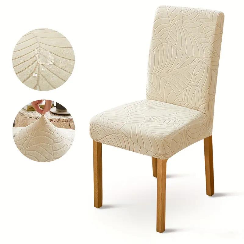 Waterproof Chair Cover Stretch Dining Kitchen Wedding Jacquard Spandex Hotel Banquet Elastic Anti-Dirty Removable Chair Slipcove