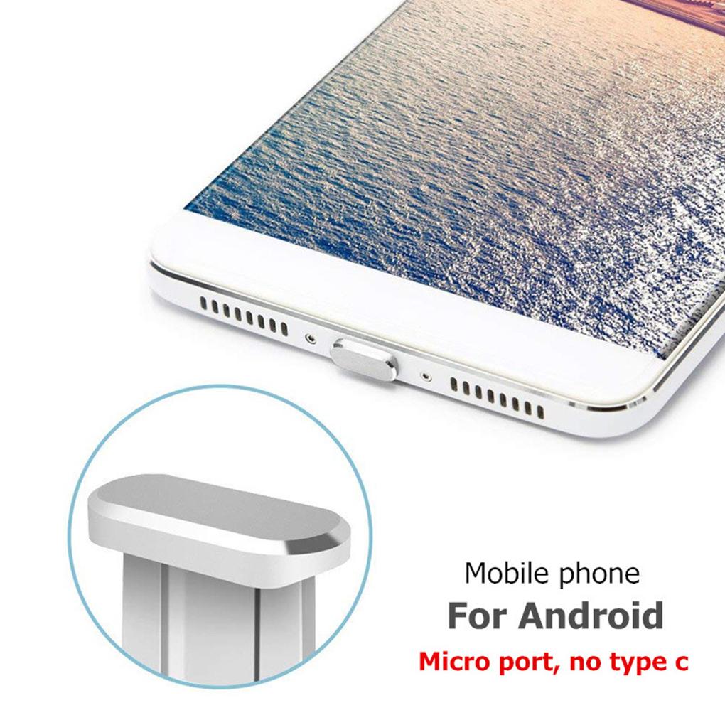 2PCS/Set Charging Port + Earphone Port Dust Plug Replacement for Android Mobile Phone 3.5mm Headset Stopper