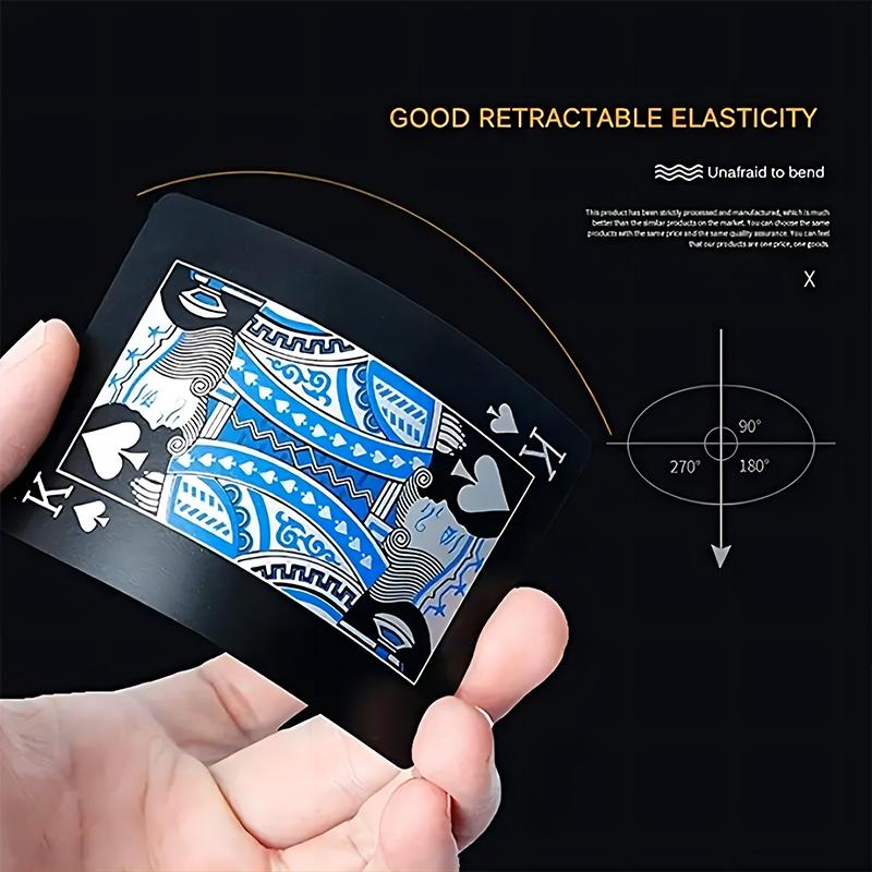 Black Gold Playing Card Poker Game Deck Blue Silver Poker Suit Plastic Magic Water Repellent Deck of Card Magic Water Gift Collection